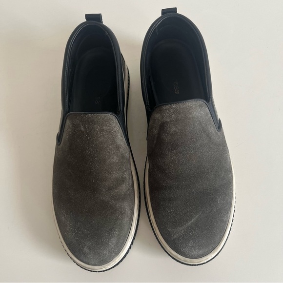 Sergio Rossi Suede Leather Slip-On Sneakers Loafer Zipper size 39EU or 8US - Picture 2 of 14